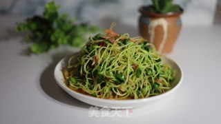 火腿炒黑豆芽步骤8
