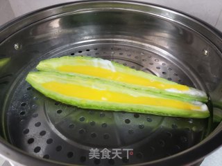 鸡蛋蒸苦瓜步骤8