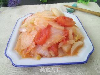 西红柿烧白菜步骤7