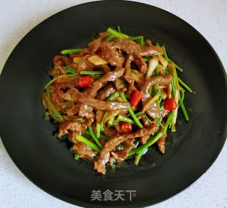 香菜梗炒牛肉步骤13