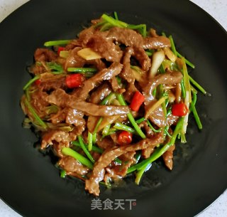 香菜梗炒牛肉步骤14