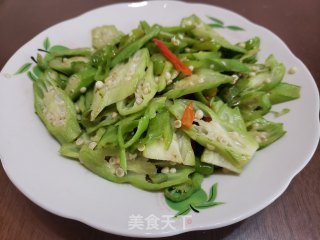 秋葵炒辣椒步骤4