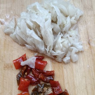 酸包菜烧肉片步骤6