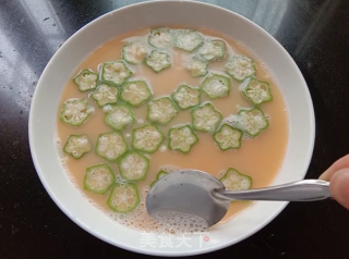 虾仁秋葵蒸鸡蛋步骤4