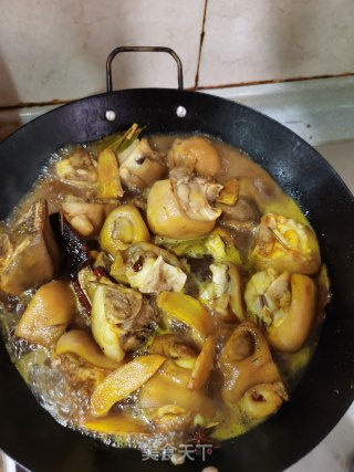 干烧牛蹄步骤5