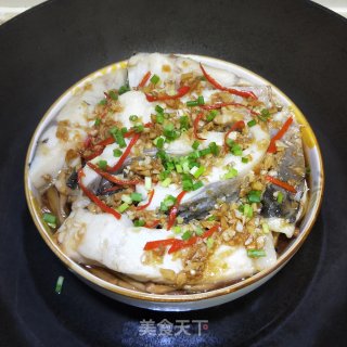 金针菜蒸鱼腩步骤7
