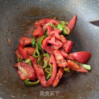 青椒番茄炒鹅蛋步骤16