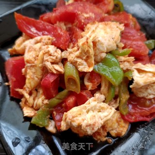 青椒番茄炒鹅蛋步骤20