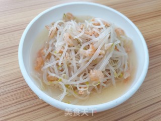 绿豆芽炒金钩海米步骤7
