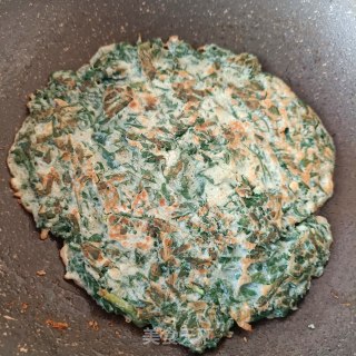 椒香薯叶鹅蛋饼步骤16