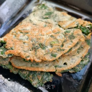 椒香薯叶鹅蛋饼步骤17