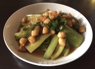 丝瓜炒鲜贝步骤8