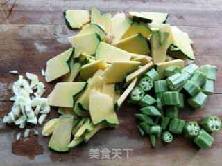 秋葵南瓜炒茄子步骤3