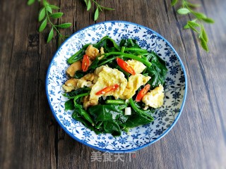 木耳菜炒鸡蛋 步骤8