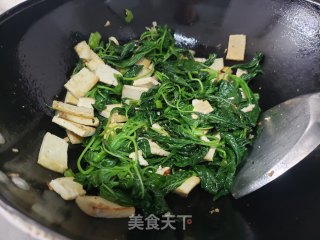 苋菜炒豆腐步骤5
