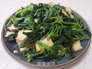 苋菜炒豆腐步骤6