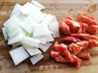 番茄鳞虾烧冬瓜步骤3