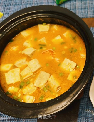 “蟹黄”豆腐煲步骤12
