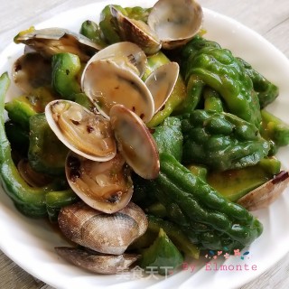 蛤蜊炒苦瓜步骤12