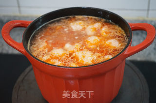 番茄酸汤虾滑步骤9