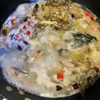 酸菜桂花鱼步骤6
