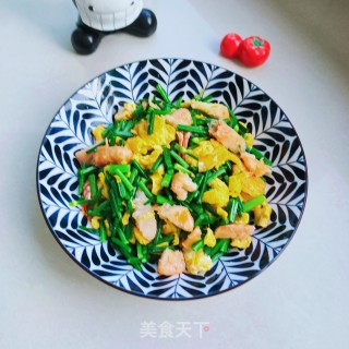 虾干韭苔炒鸡蛋步骤9