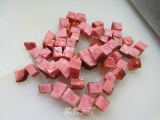 烤火腿炒毛豆步骤3