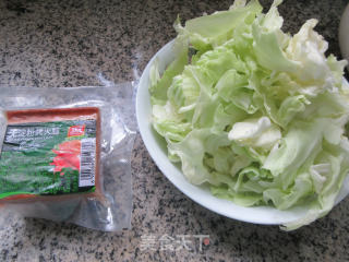 烤火腿炒包心菜步骤1