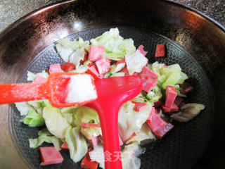 烤火腿炒包心菜步骤7