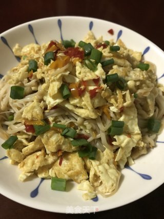 金针菇炒鸡蛋步骤9
