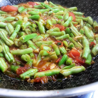 番茄炒豆角步骤8