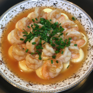 虾仁蒸玉子豆腐步骤5