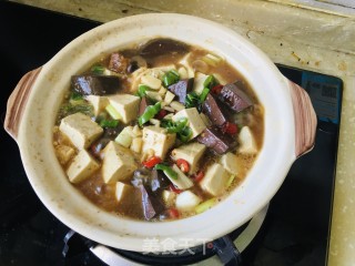 砂锅鸭血炖豆腐步骤8