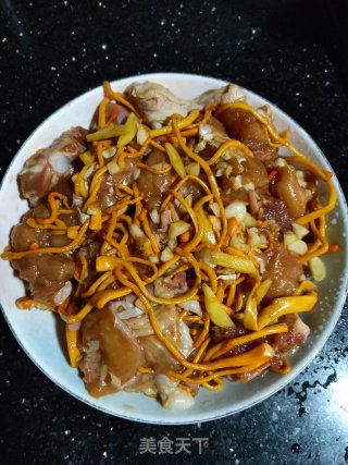 虫草花蒸排骨鸡步骤5