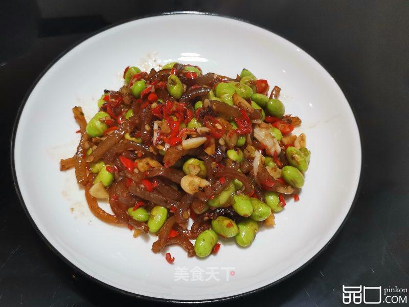 毛豆炒肉皮