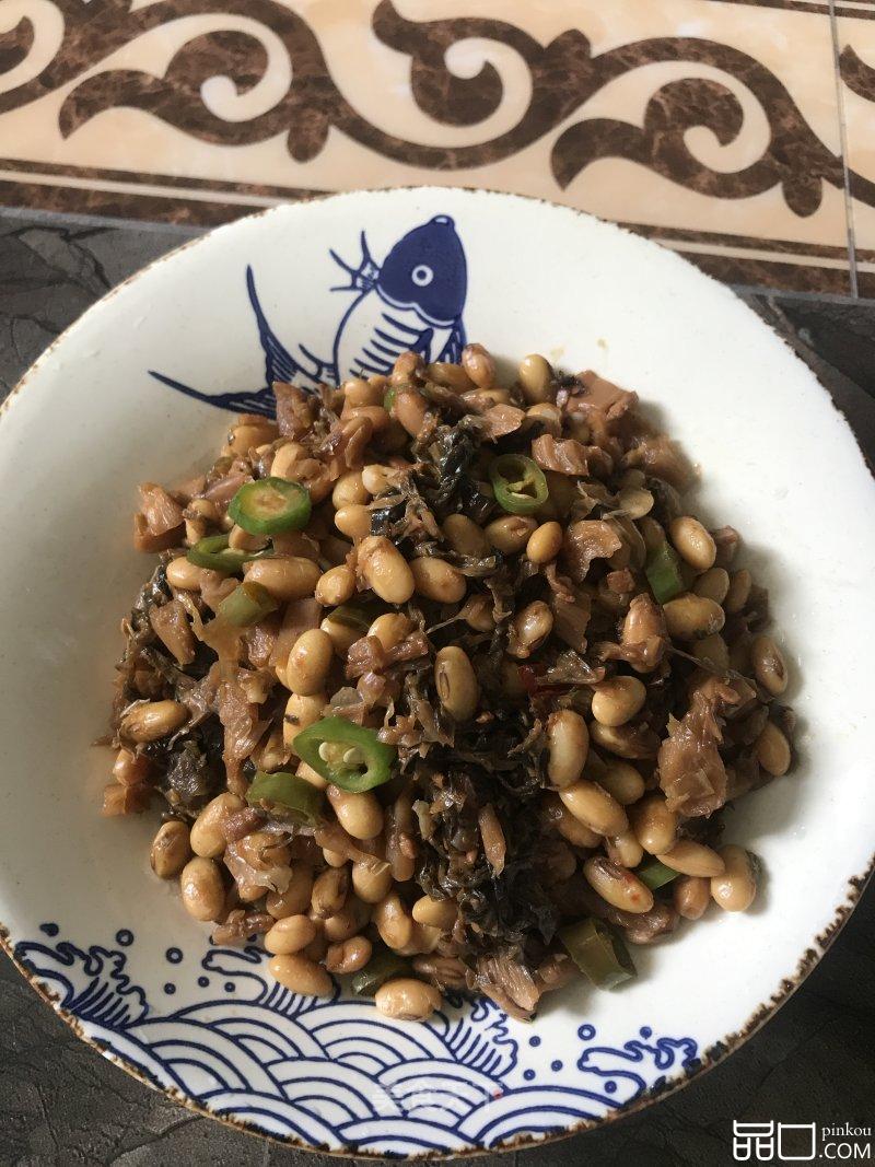 梅菜炒黄豆