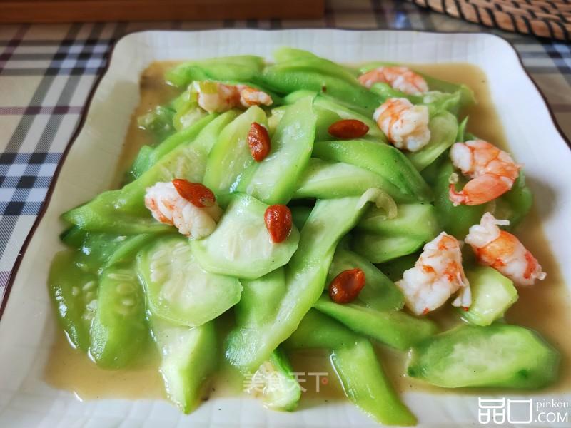 虾仁烩丝瓜