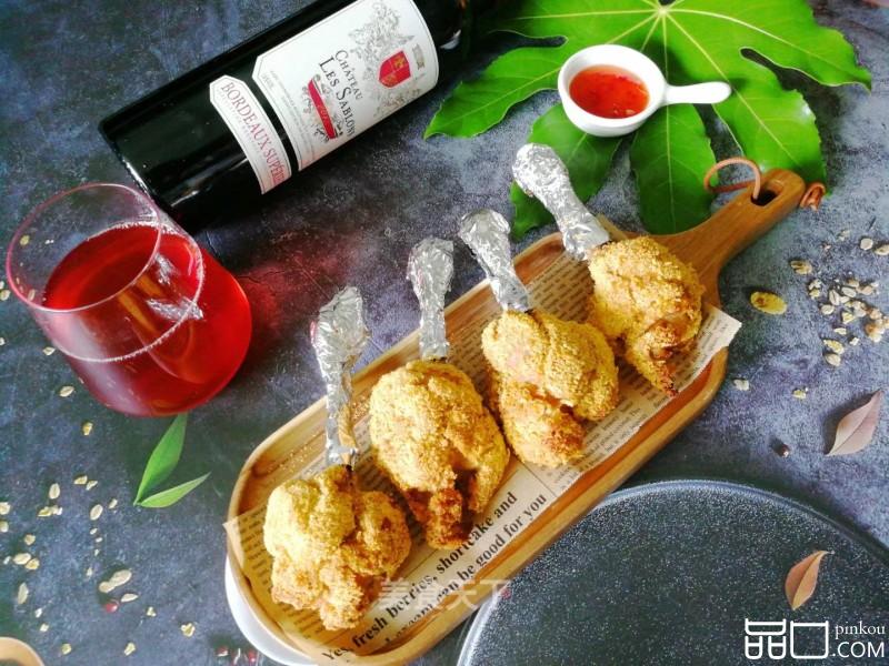 外脆里嫩，健康无油～香烤火炬鸡腿