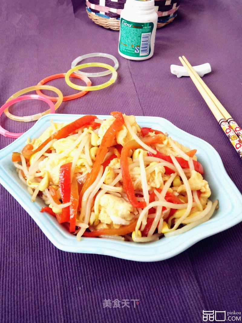 黄豆芽炒鸡蛋