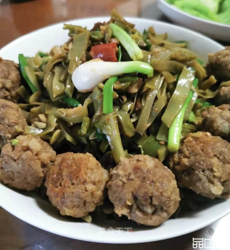 扁豆焖肉丸