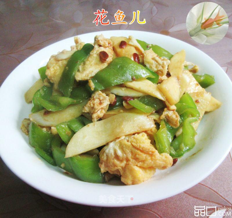 青椒茭白炒鸡蛋