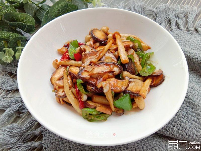 小炒双菇