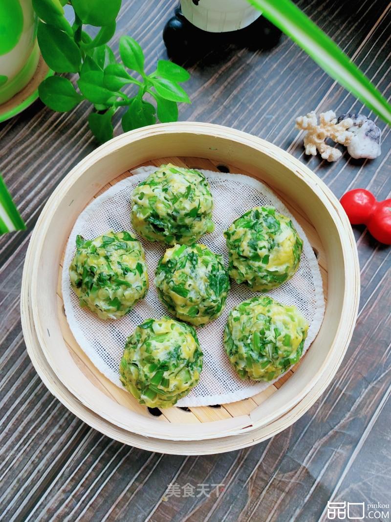 蒸茼蒿丸子