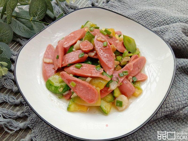 嫩南瓜炒火腿肠