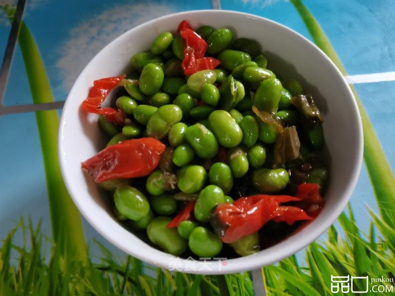 辣椒炒毛豆