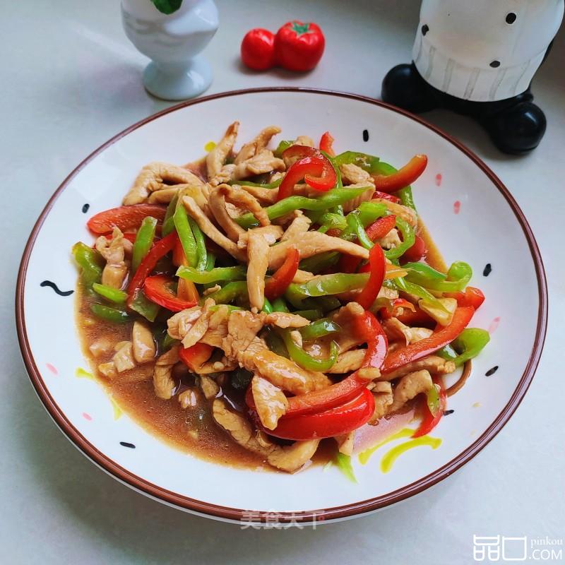 鸡胸肉炒辣椒