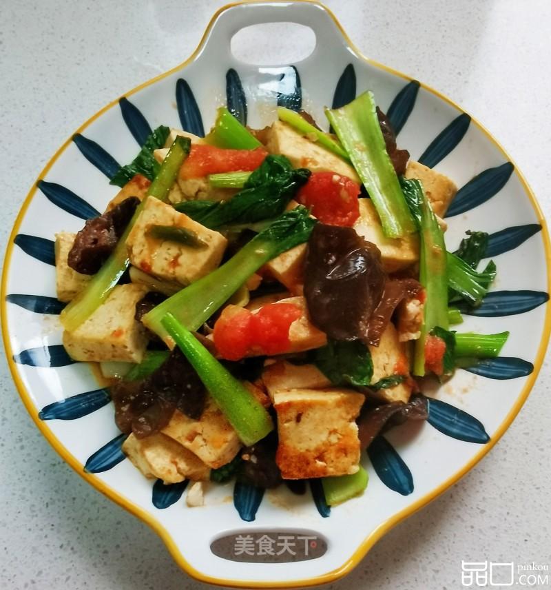 西红柿青菜炒豆腐