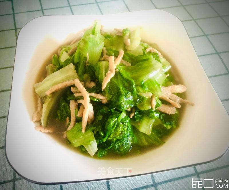 生菜炒肉丝