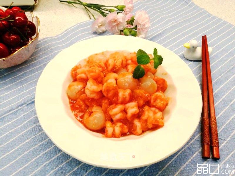 米其林时令招牌菜～荔枝虾球