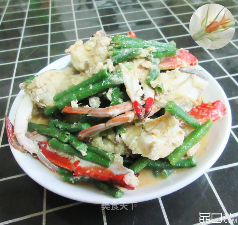 梭子蟹炒豇豆